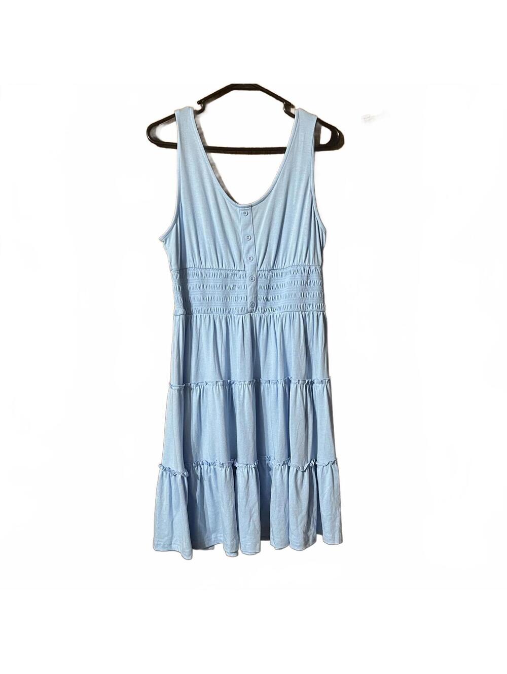 Light Blue Sleeveless Tiered Dress by Dokotoo Large